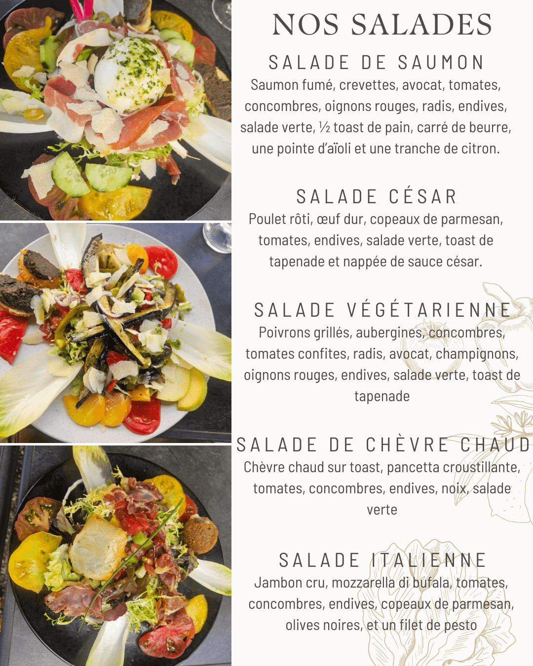 Carte Salades Los Hermanos