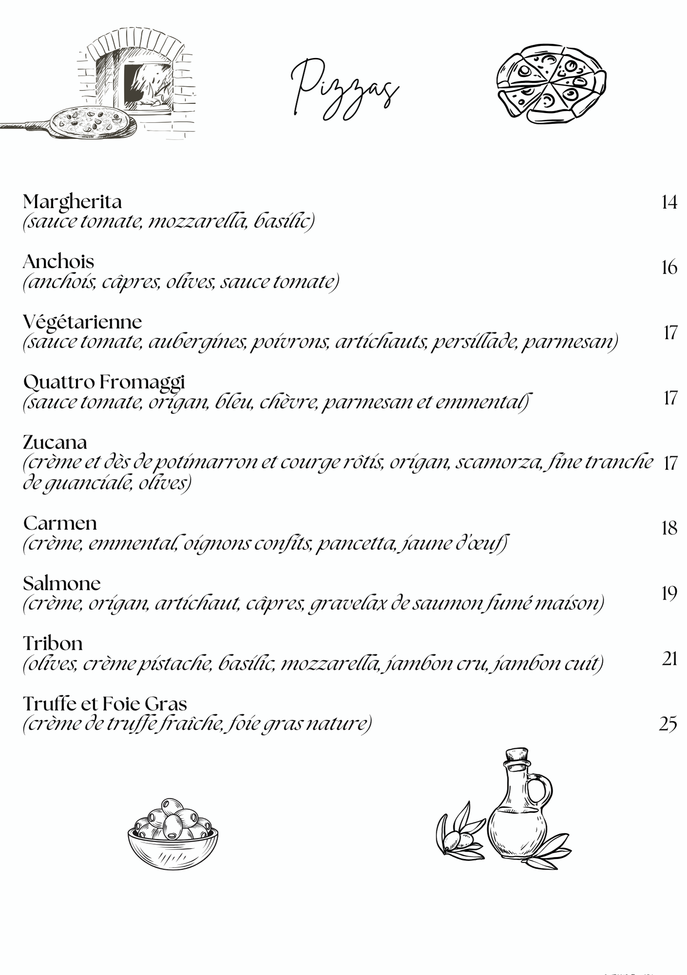 carte pizzas hiver<br />
